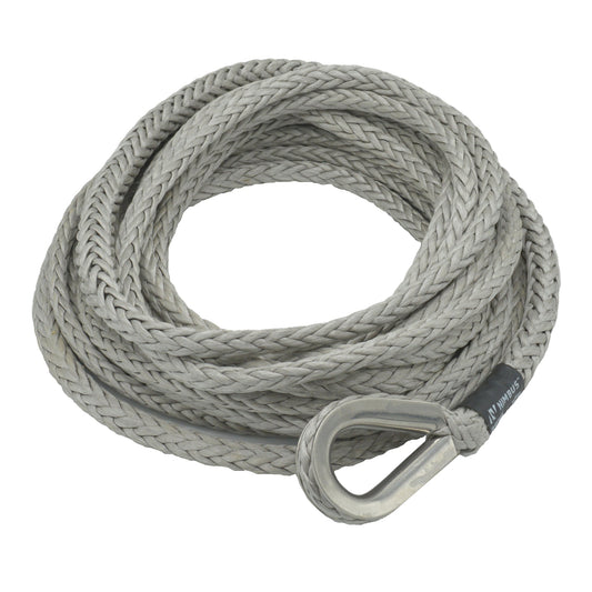 Fusion Tools 25-0375050 3/8" x 50' Nimbus Synthetic Winch Line w/ Stainless Steel Thimble, 6,600 lbs WLL