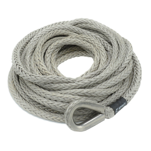 Fusion Tools 25-0438060 7/16" x 60' Nimbus Synthetic Winch Line w/ Stainless Steel Thimble, 7,400 lbs WLL