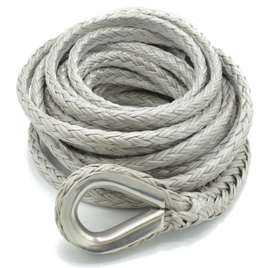 Fusion Tools 25-0500075 1/2" x 75' Nimbus Synthetic Winch Line w/ Stainless Steel Thimble, 10,700 lbs WLL