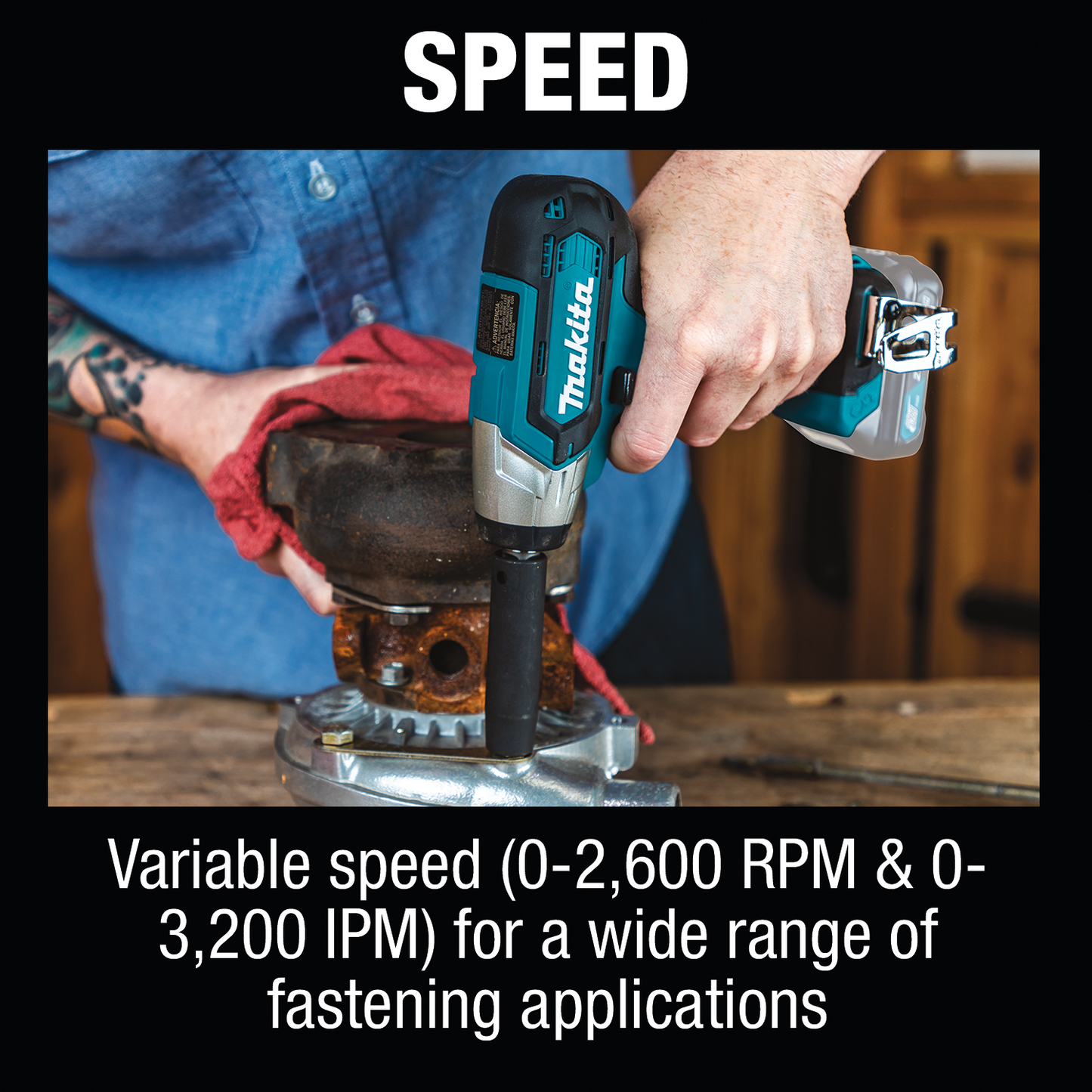 Makita WT03Z 12V max CXT® Lithium‑Ion Cordless 1/2" Sq. Drive Impact Wrench, Tool Only