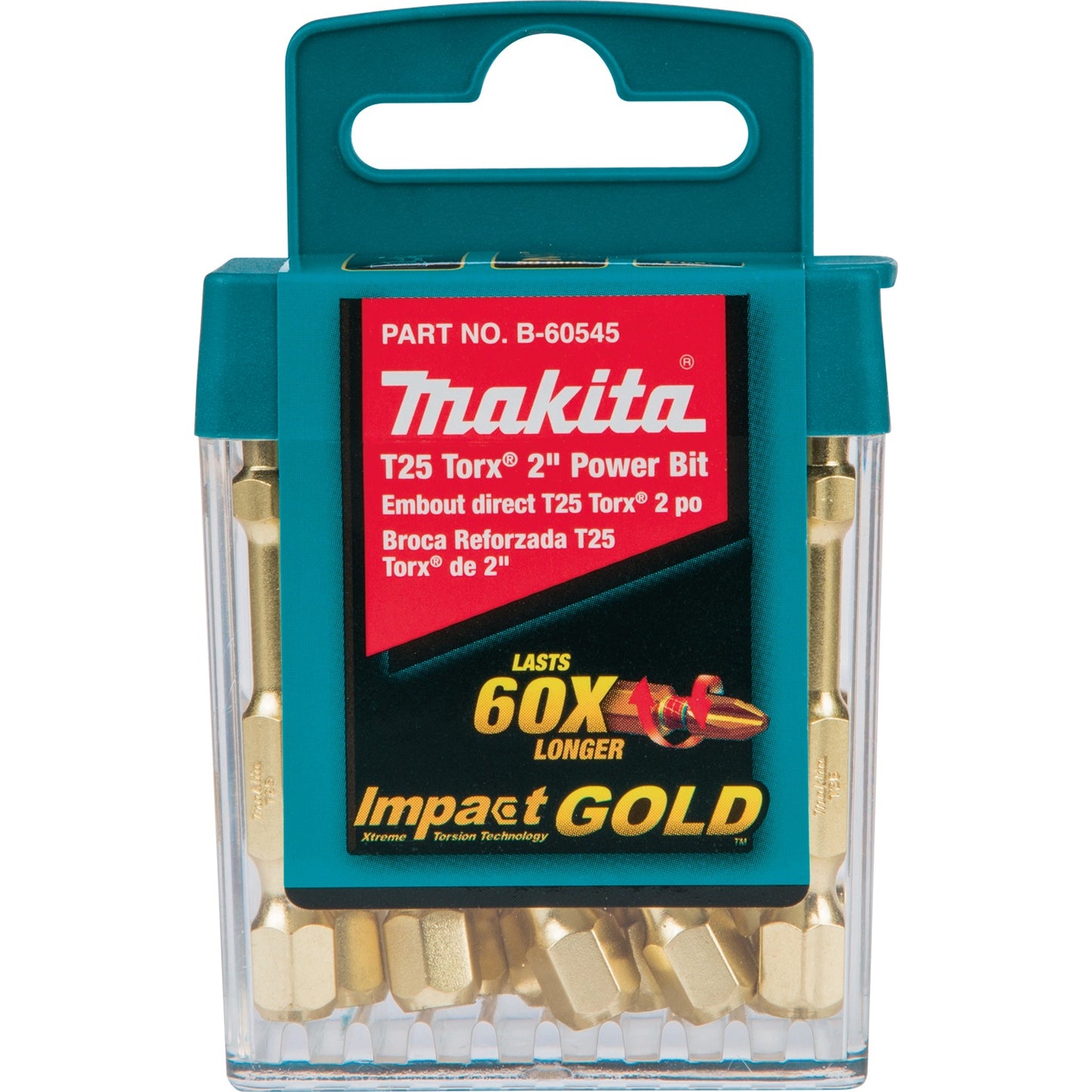 Makita B-60545 Impact GOLD® T25 Torx® 2″ Power Bit, 15/pk