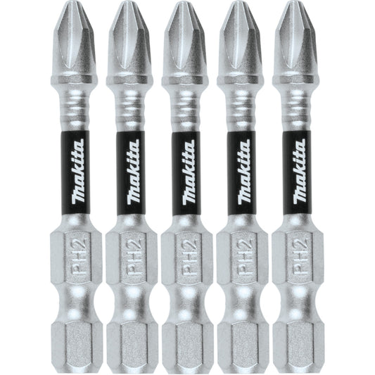 Makita E-00913 Impact XPS® #2 Phillips 2" Power Bit, 5/pk