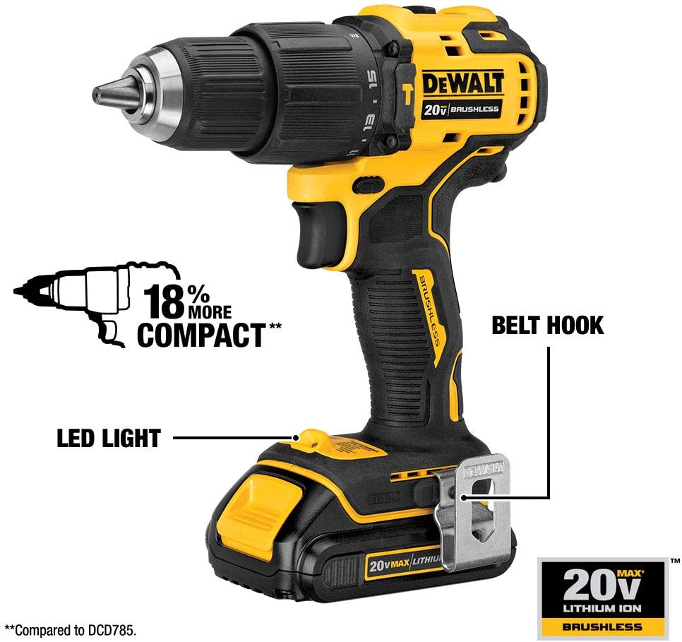 Dewalt DCKTS279C2 Atomic 20V Max* Brushless Hammer Drill/Driver And Impact Driver Combo Kit With Tough System®