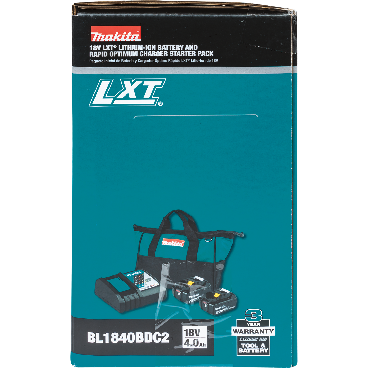 Makita BL1840BDC2 18V LXT® Lithium‑Ion Battery and Rapid Optimum Charger Starter Pack (4.0Ah)