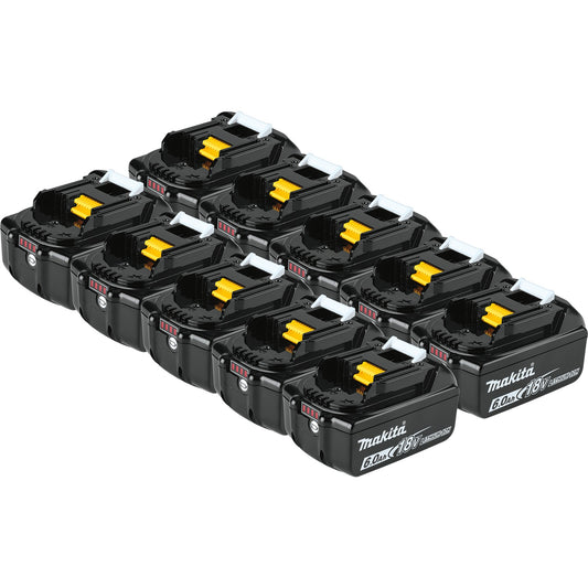 Makita BL1860B-10 18V LXT® Lithium‑Ion 6.0Ah Battery, 10/pk