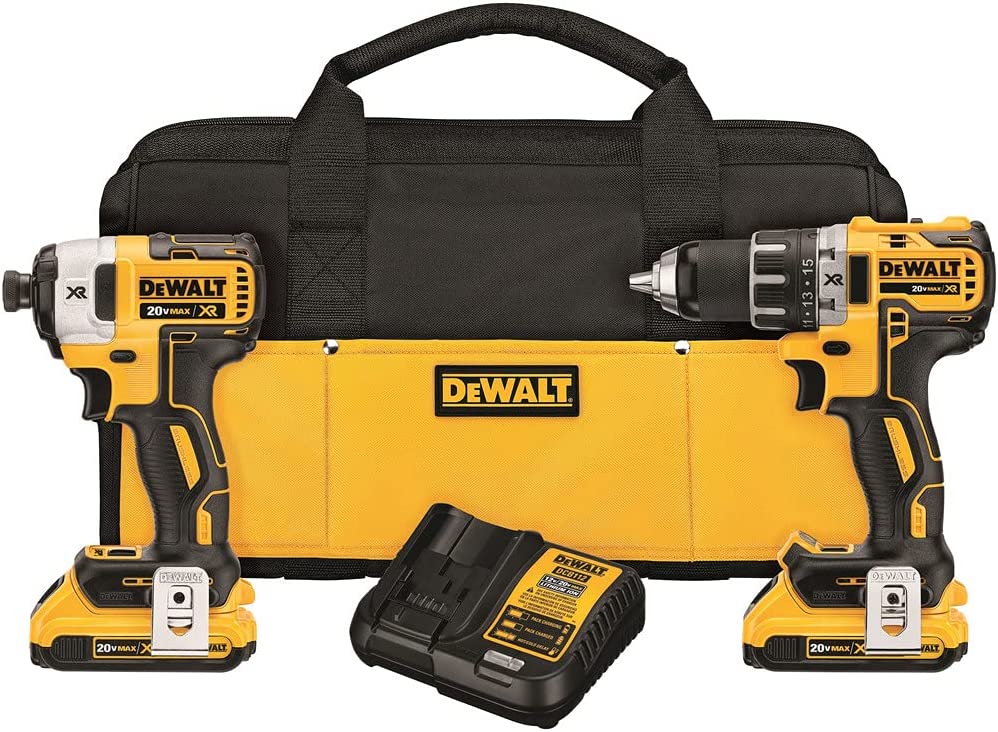 Dewalt DCK283D2 20V Max* Xr® Brushless Cordless Compact Drill / Driver And Impact Driver Combo Kit