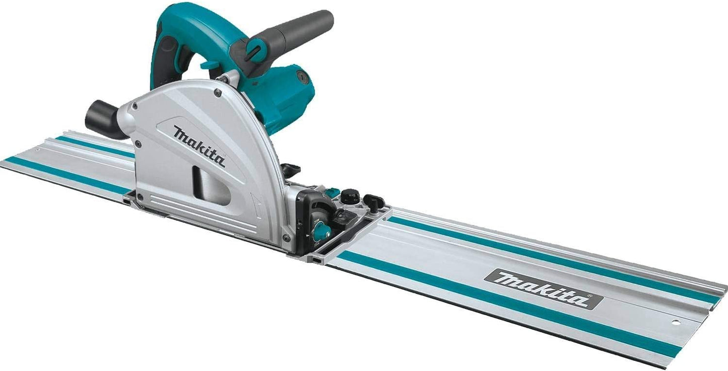 Makita SP6000J1 6 1/2" Plunge Circular Saw Kit, With Stackable Tool Case And 55" Guide Rail