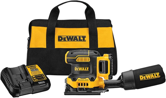 Dewalt DCW200D1 20V Max* Xr® Cordless 1/4 Sheet Variable Speed Sander Kit (2.0 Ah Battery)