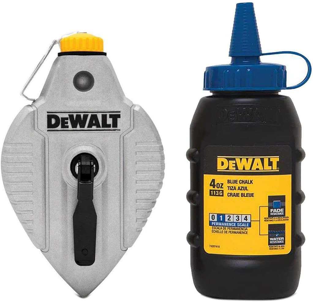 Dewalt DWHT47309L Cast Aluminum Chalk Reel With Blue Chalk