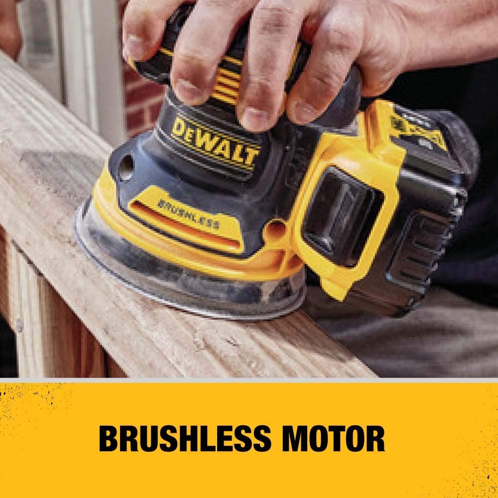 Dewalt DCW210P1 20V Max* Xr® Brushless 5 In. Cordless Variable Speed Random Orbital Sander Kit (5.0 Ah Battery)