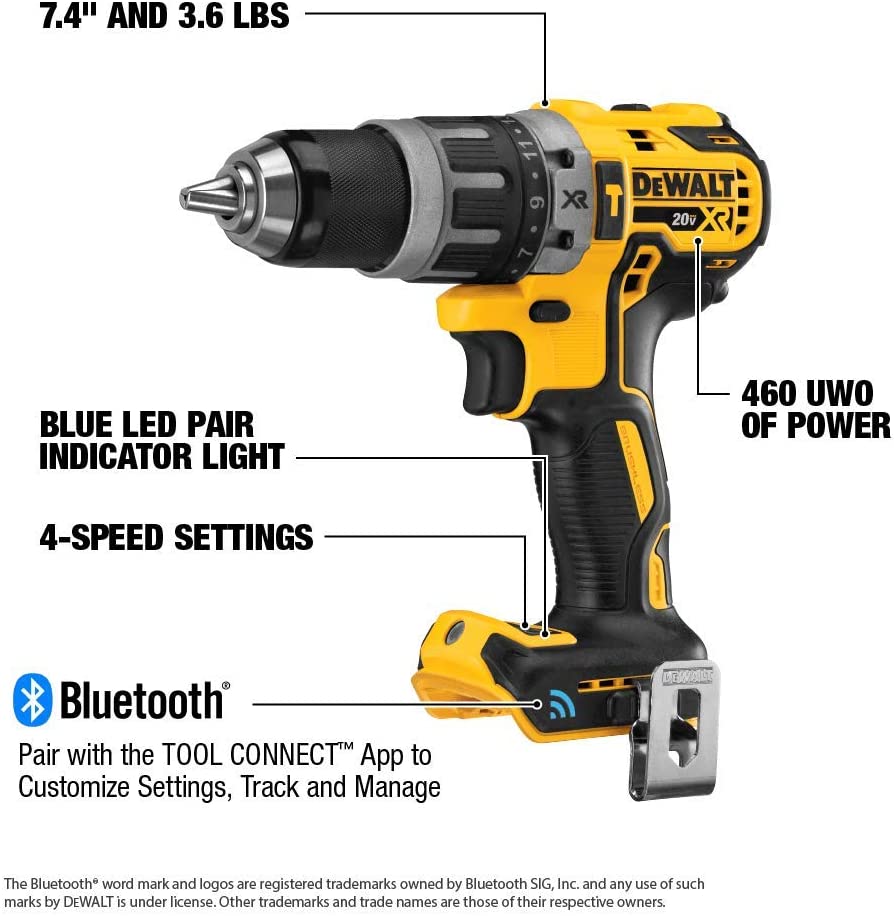 Dewalt DCD797B 20V Max* Xr® Tool Connect Compact Hammer Drill (Tool Only)