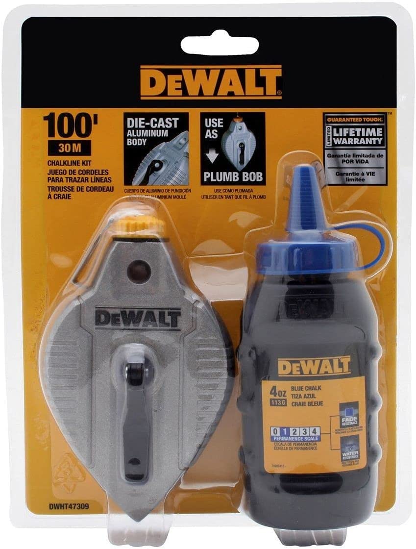 Dewalt DWHT47309L Cast Aluminum Chalk Reel With Blue Chalk