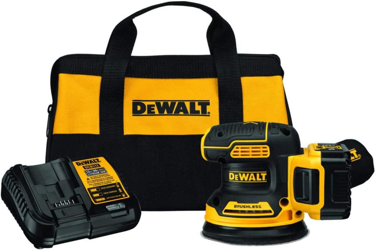 Dewalt DCW210P1 20V Max* Xr® Brushless 5 In. Cordless Variable Speed Random Orbital Sander Kit (5.0 Ah Battery)