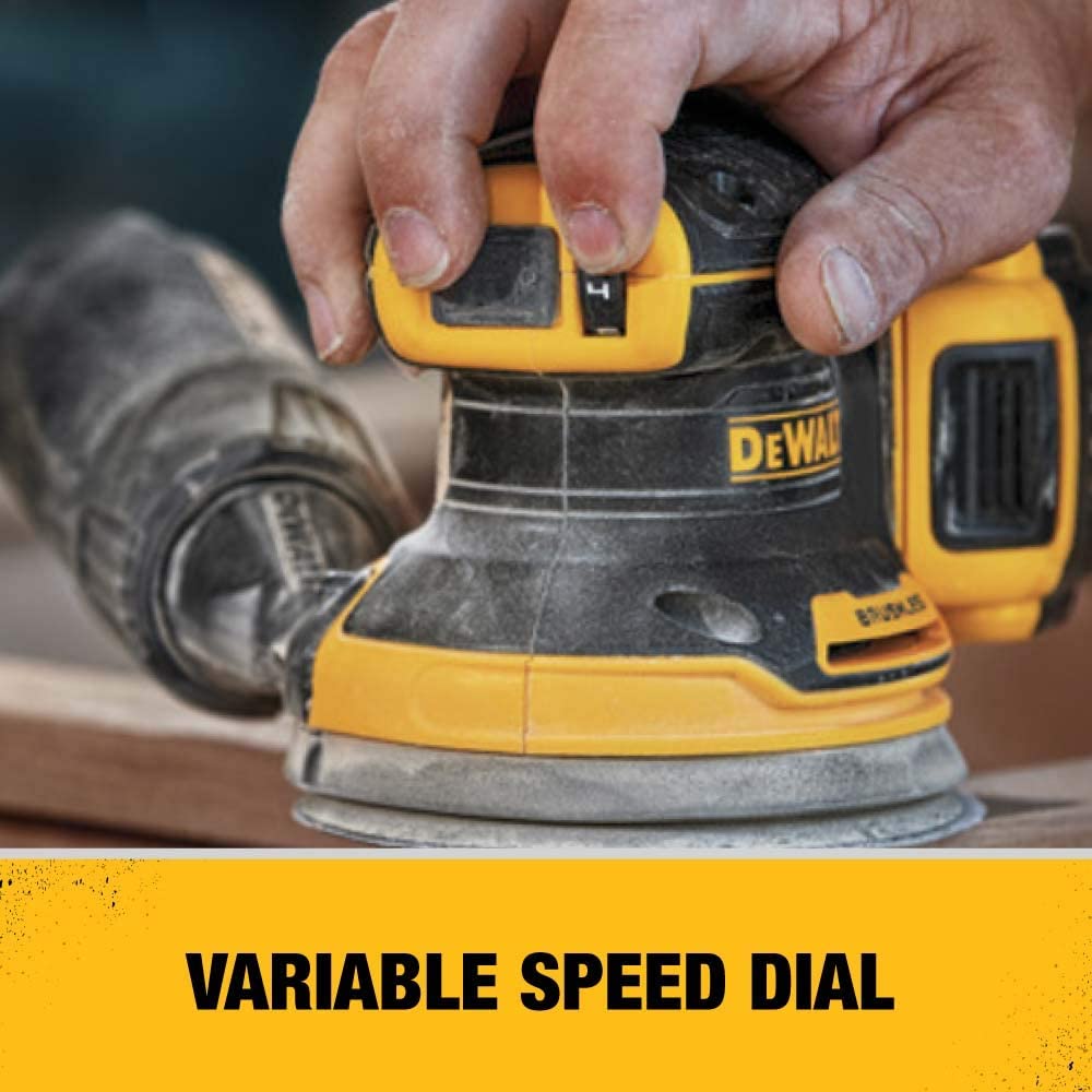 Dewalt DCW210P1 20V Max* Xr® Brushless 5 In. Cordless Variable Speed Random Orbital Sander Kit (5.0 Ah Battery)