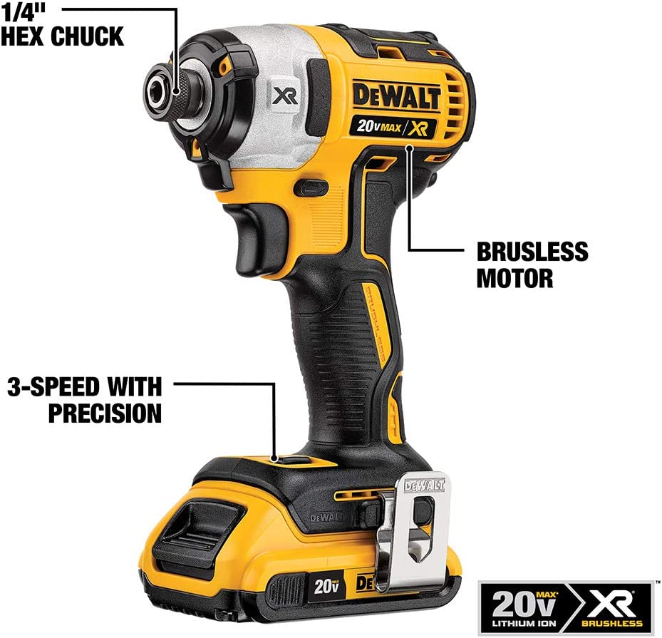 Dewalt DCK299D1W1 20V Max* Xr® Hammer Drill/Driver With Power Detect Tool Technology & Impact Driver Kit