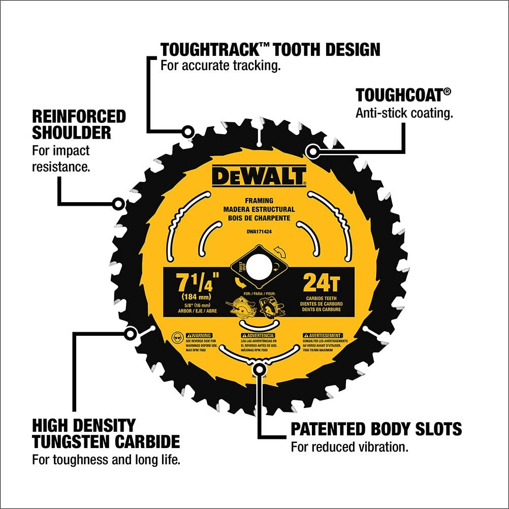 Dewalt DWA1612CMB 6-1/2" Circular Saw Blades