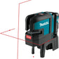 Makita SK106DNAX 12V max CXT® Lithium‑Ion Cordless Self‑Leveling Cross‑Line/4‑Point Red Beam Laser Kit (2.0Ah)