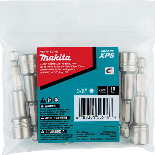 Makita E-01513 Impact XPS® 2‑9/16" Magnetic 3/8" Nutsetter 10/pk, Bulk