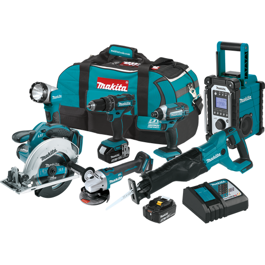 Makita XT704 18V LXT® Lithium‑Ion Cordless 7‑Pc. Combo Kit (3.0Ah)