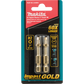 Makita B-60501 Impact GOLD® #2 Square Recess 2³ Power Bit, 2/pk