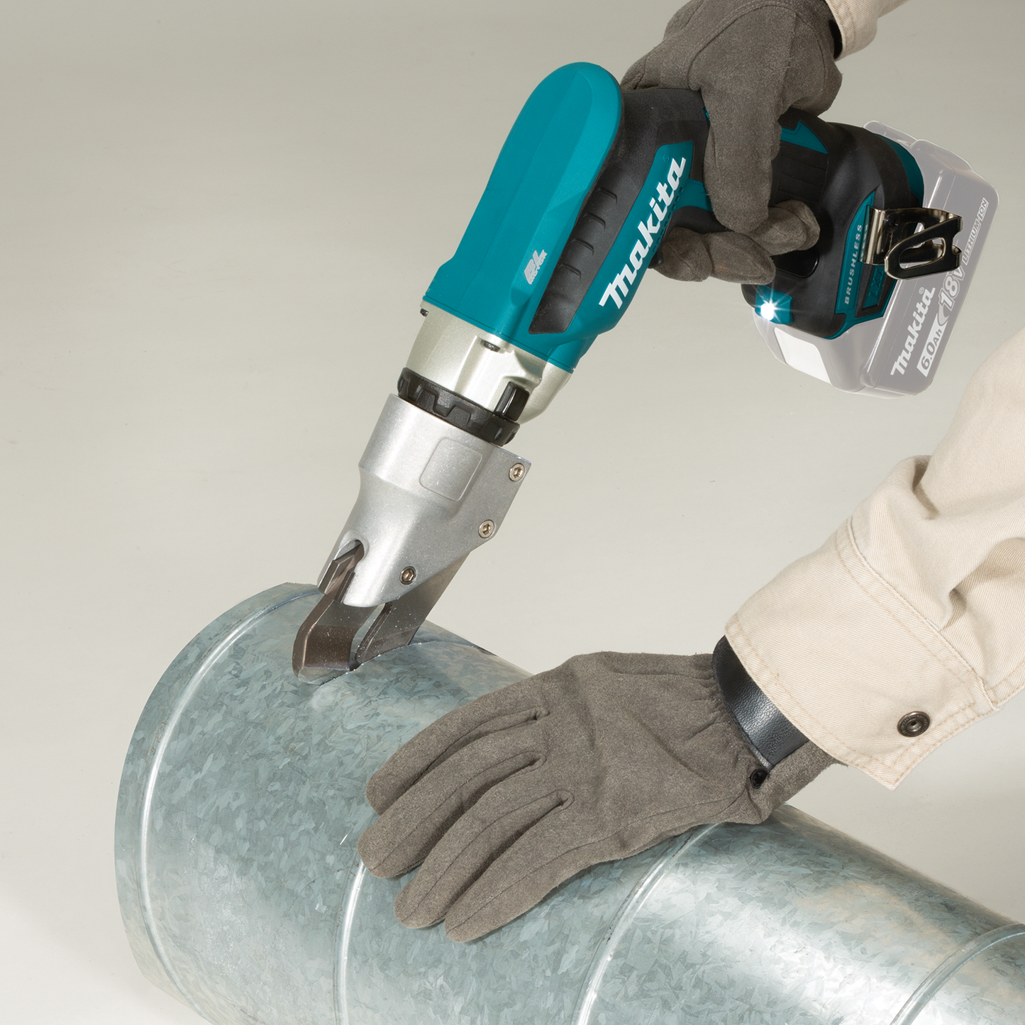 Makita XSJ04Z 18V LXT® Lithium‑Ion Brushless Cordless 18 Gauge Offset Shear, Tool Only