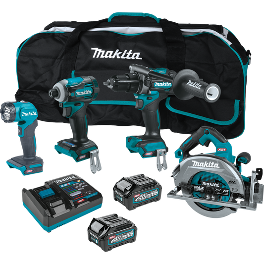 Makita GT400M1D1 40V max XGT® Brushless Cordless 4‑Pc. Combo Kit (2.5Ah/4.0Ah)