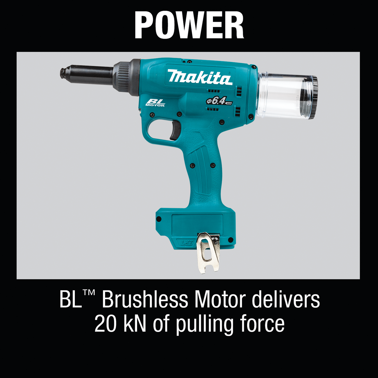 Makita XVR02Z 18V LXT® Lithium‑Ion Brushless Cordless Rivet Tool, Tool Only