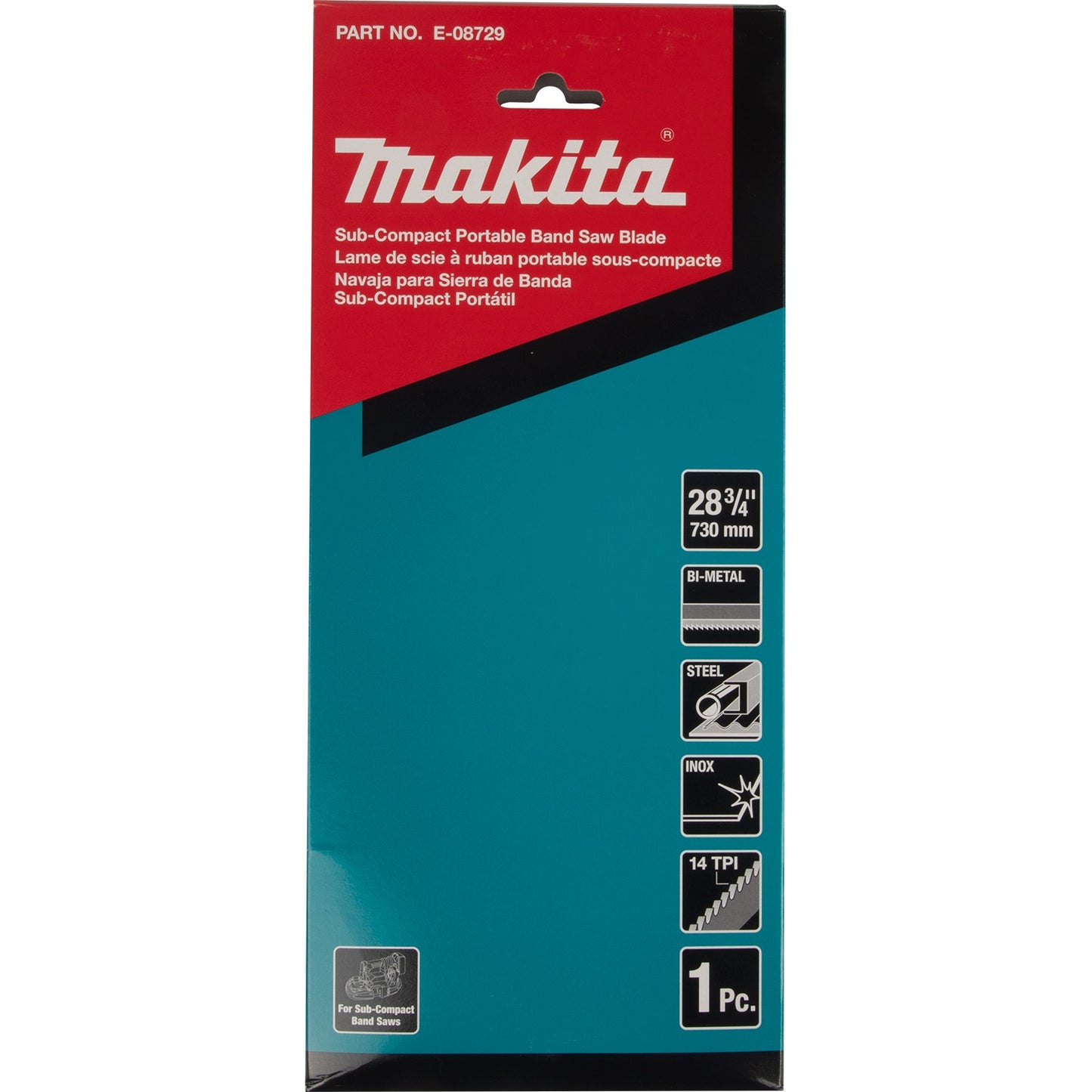 Makita E-08729 28‑3/4" 14 TPI Bi‑Metal Sub‑Compact Portable Band Saw Blade