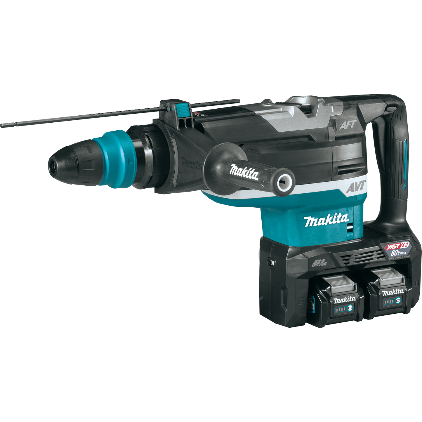 Makita GRH06PM 80V max (40V max X2) XGT® Brushless 2" SDS‑MAX AVT® Rotary Hammer Kit, AFT®, AWS® Capable (4.0Ah)