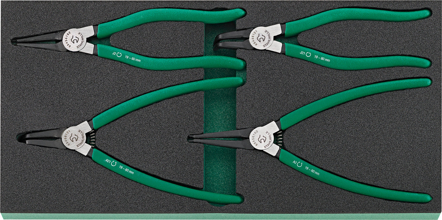 Stahlwille 96830273 TCS 10 821/4 Set Of Circlip Pliers In Tcs Insert