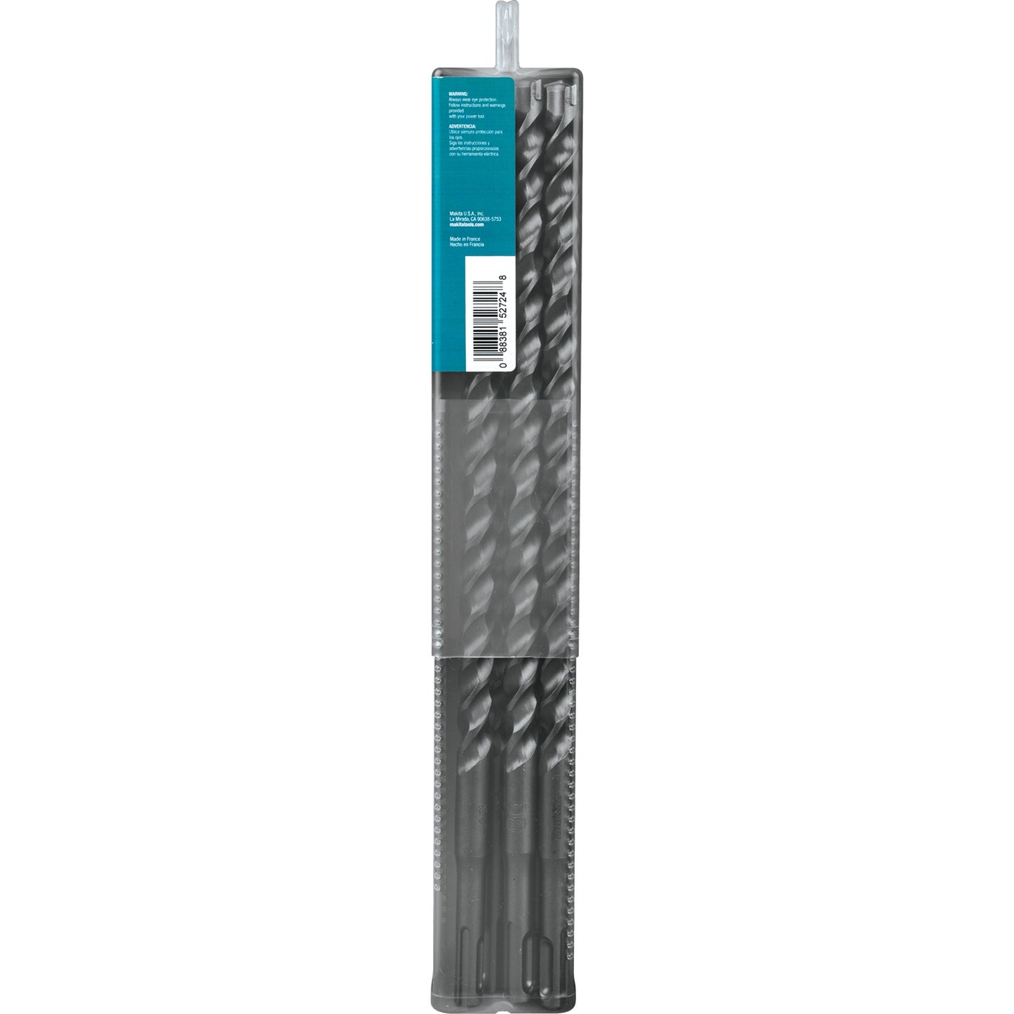 Makita B-61282 1/2" x 12" SDS‑PLUS Bit, 3‑Cutter, 10/pk