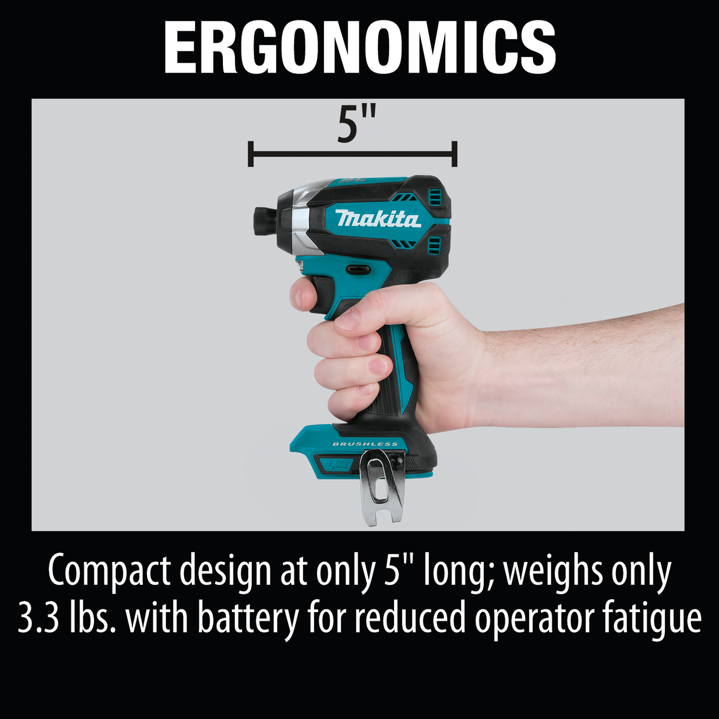 Makita XDT13Z 18V LXT® Lithium‑Ion Brushless Cordless Impact Driver, Tool Only