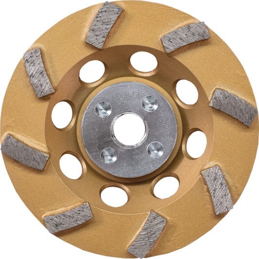 Makita A-96403 4‑1/2" Low‑Vibration Diamond Cup Wheel, 8 Segment Turbo