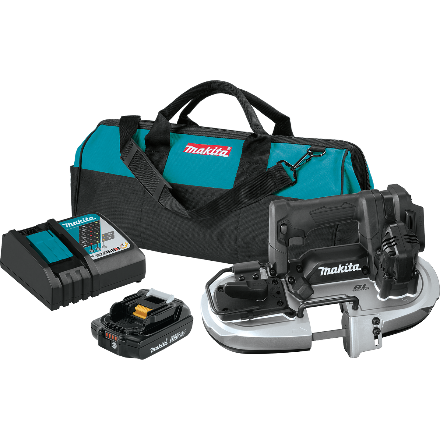 Makita XBP05R1B 18V LXT® Lithium‑Ion Sub‑Compact Brushless Cordless Band Saw Kit (2.0Ah)