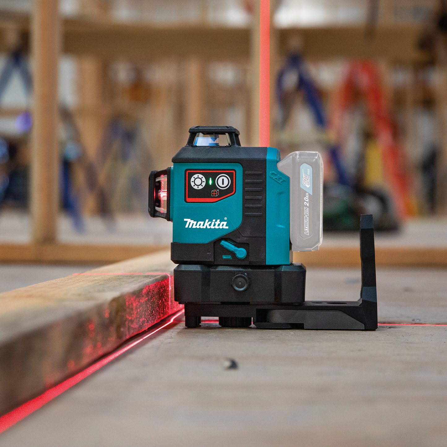 Makita SK700D 12V max CXT® Lithium‑Ion Cordless Self‑Leveling 360° 3‑Plane Red Laser, Tool Only