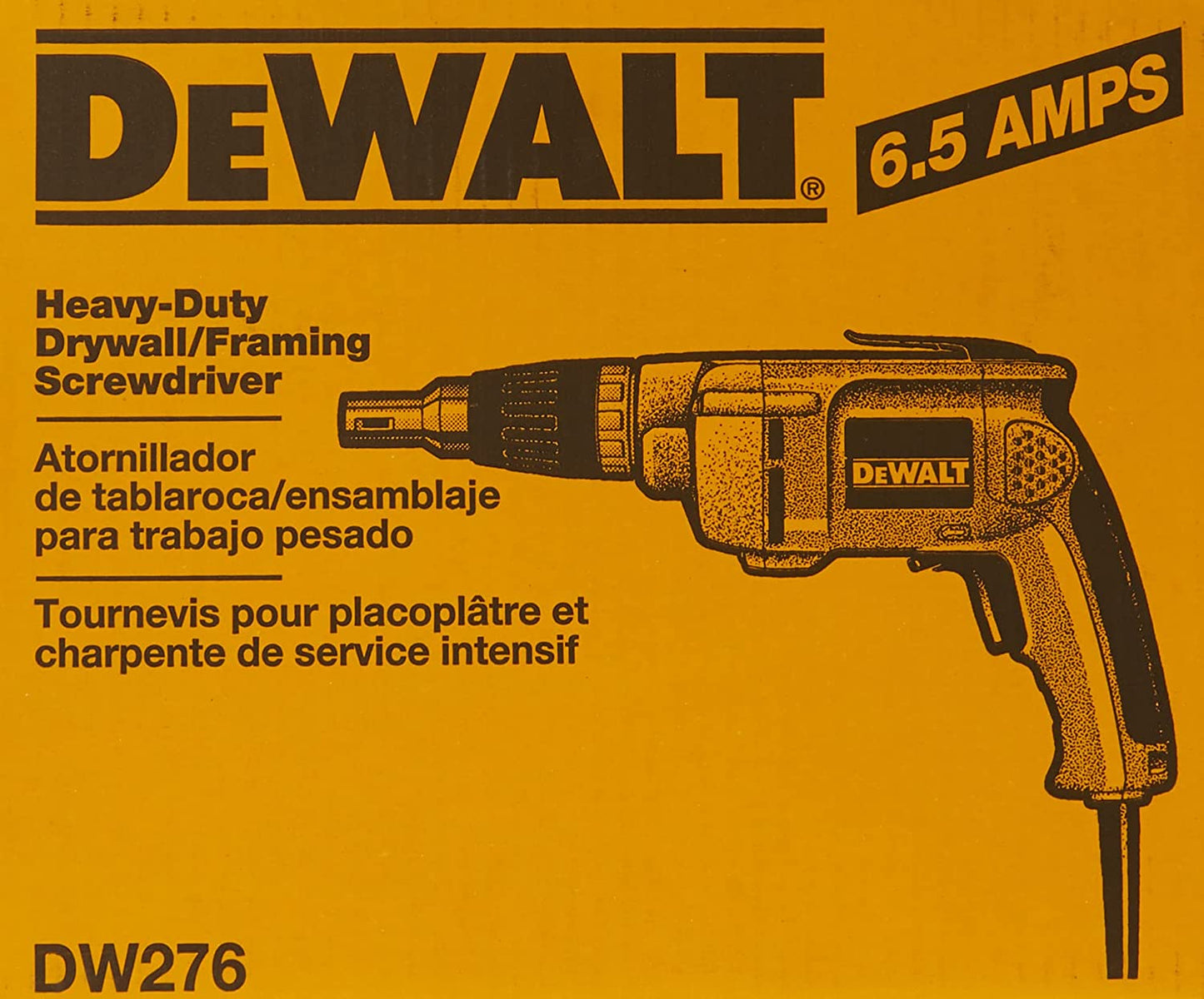 Dewalt DW276 6.5Amp H.D. Vsr Drywall/Framing Screwdriver