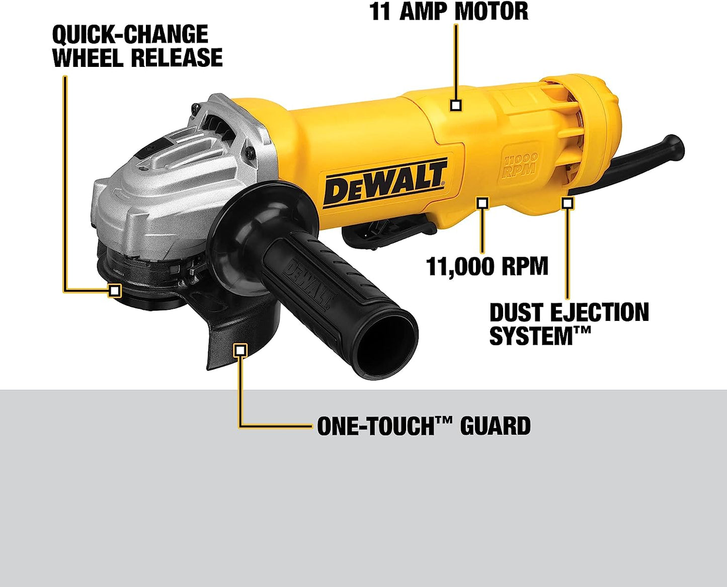 Dewalt DWE402N 4 1/2In 11Amp Small Angle Grinder No-Lock