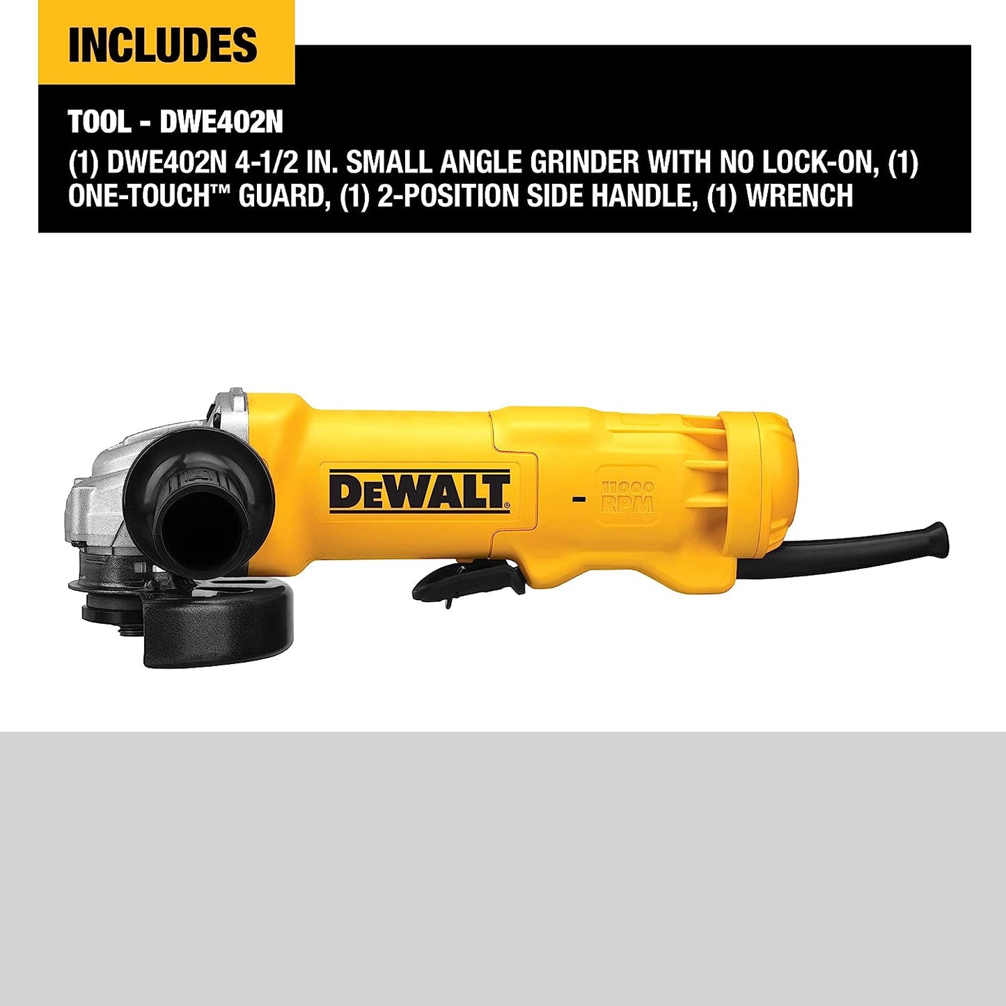 Dewalt DWE402N 4 1/2In 11Amp Small Angle Grinder No-Lock