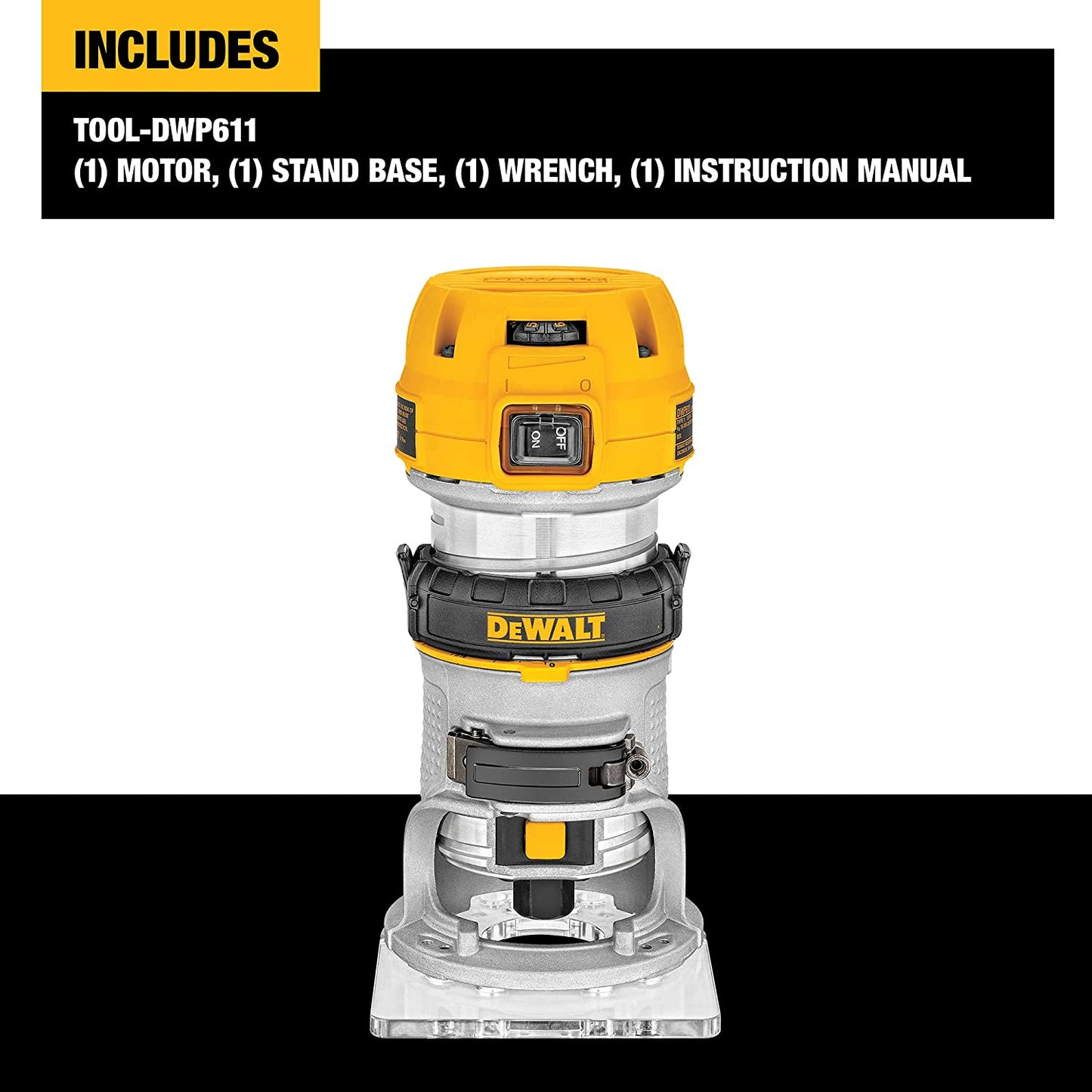 Dewalt DWP611 1-1/4 Hp Max Torque Variable Speed Compact Router