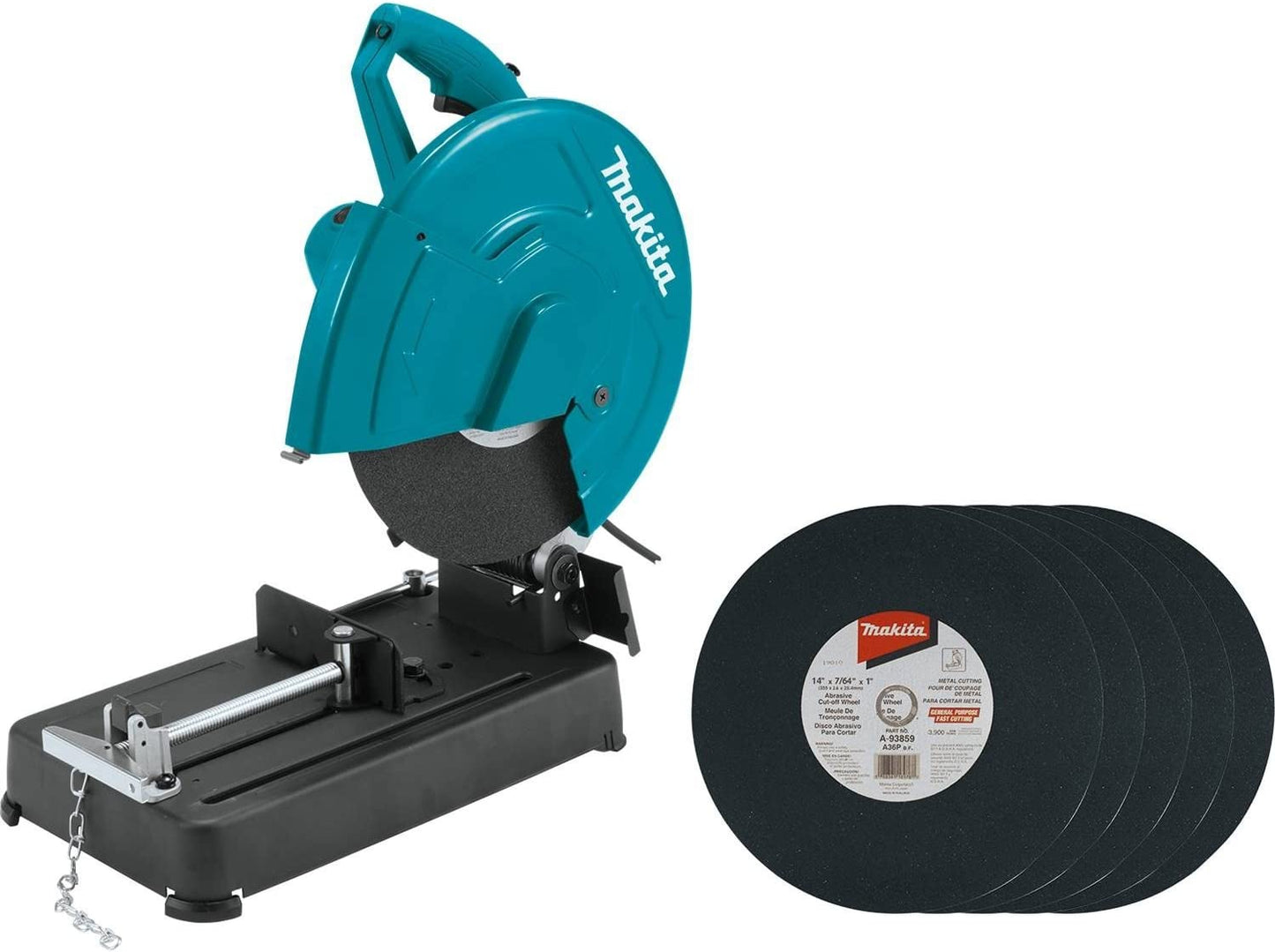 Makita LW1401X 14" Cut‑Off Saw with 5 ea. Cut‑Off Wheels