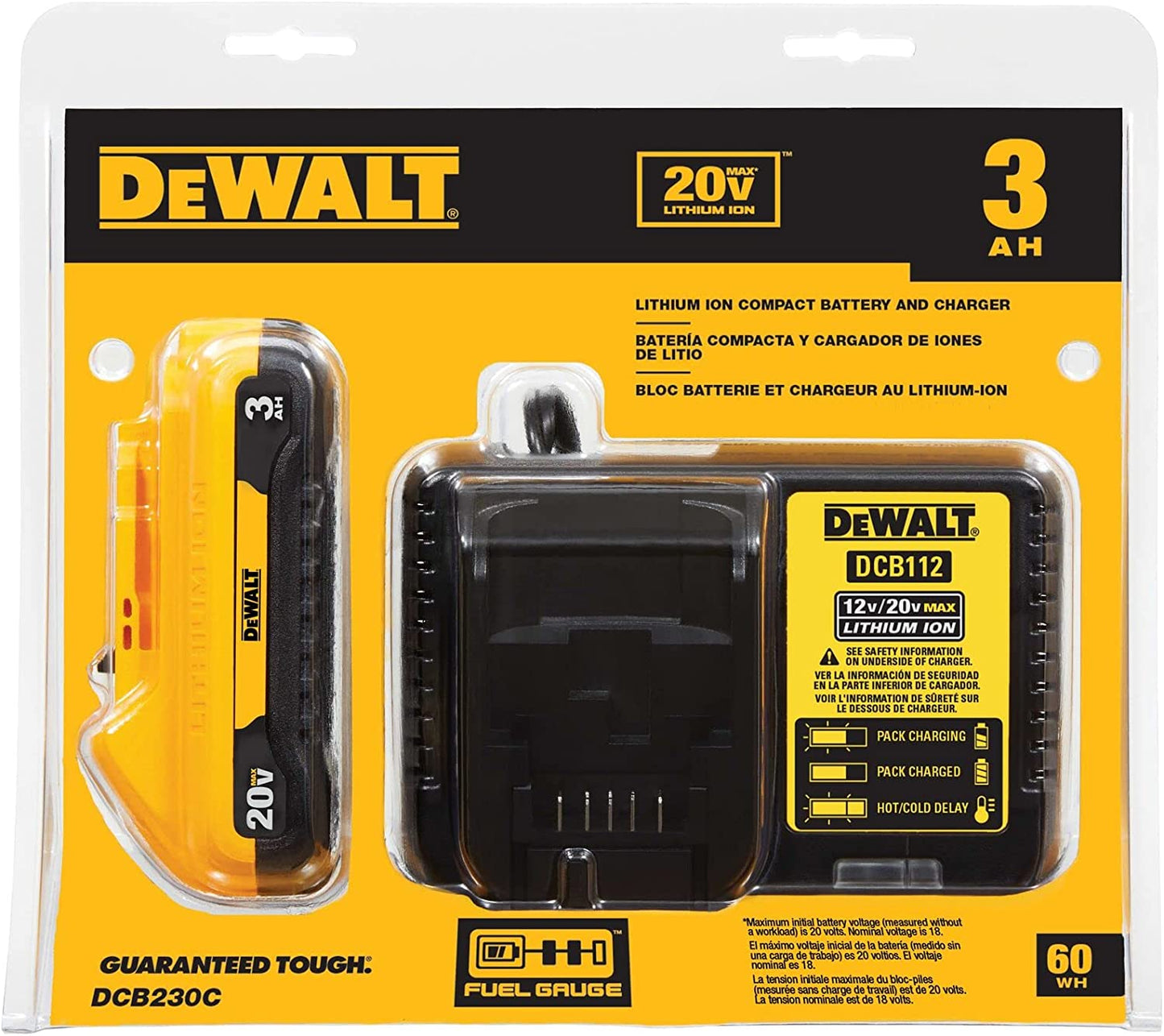 Dewalt DCB230C 20V Max* Starter Kit With 3.0Ah Compact Battery And Charger