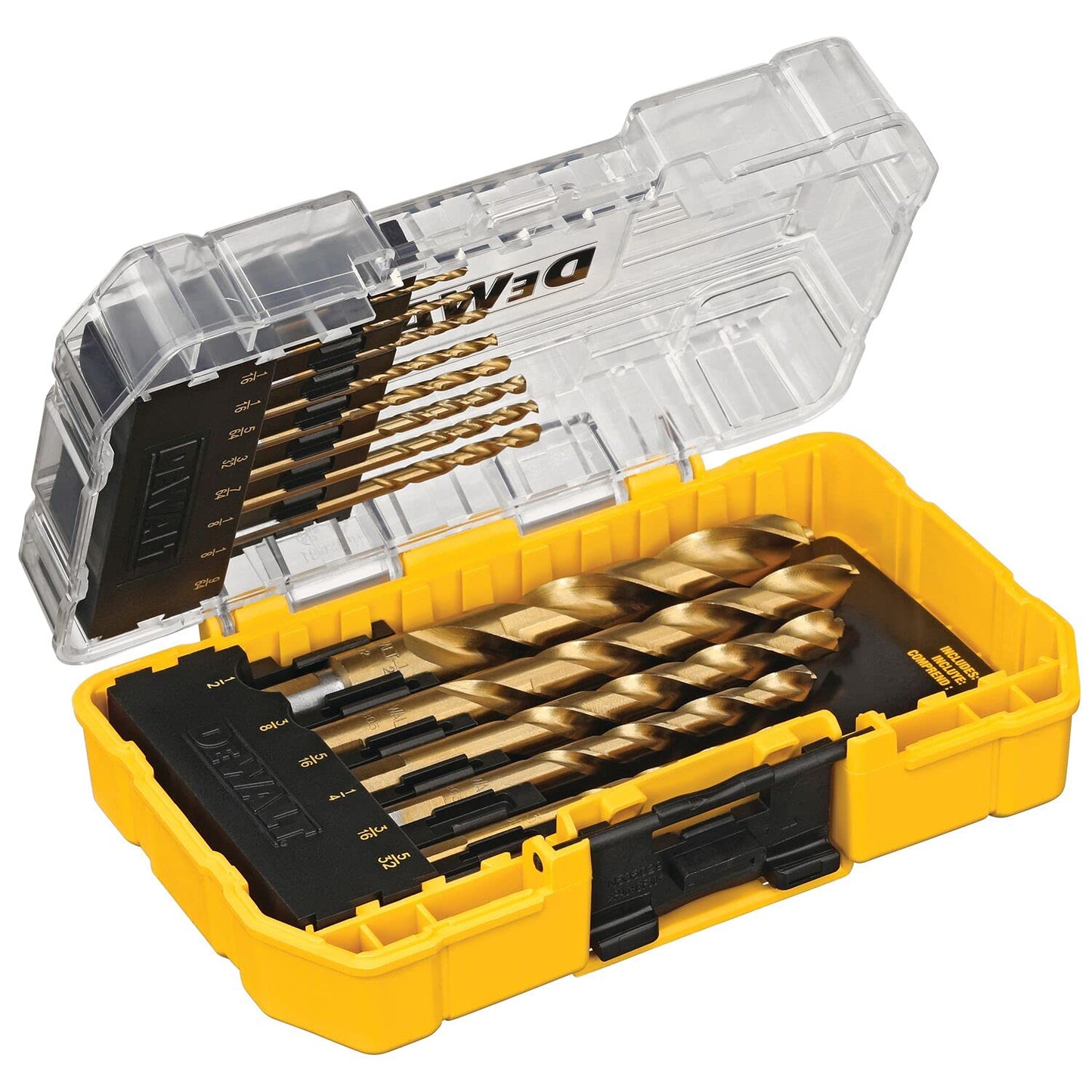 Dewalt DW1354 14Pc Titanium Pp Drill Bit Set W/1/2"