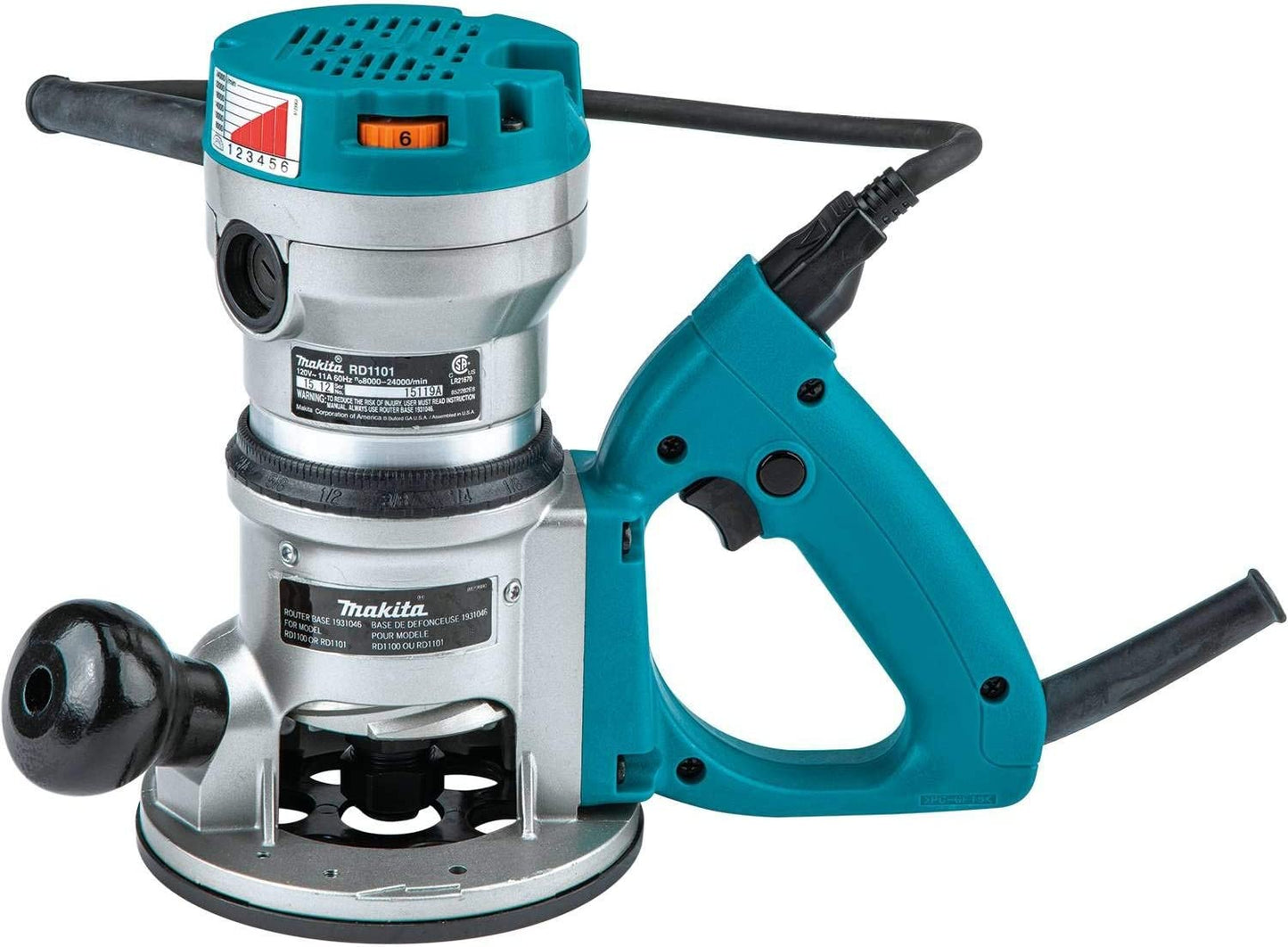 Makita RD1101 2‑1/4 HP* D‑Handle Router