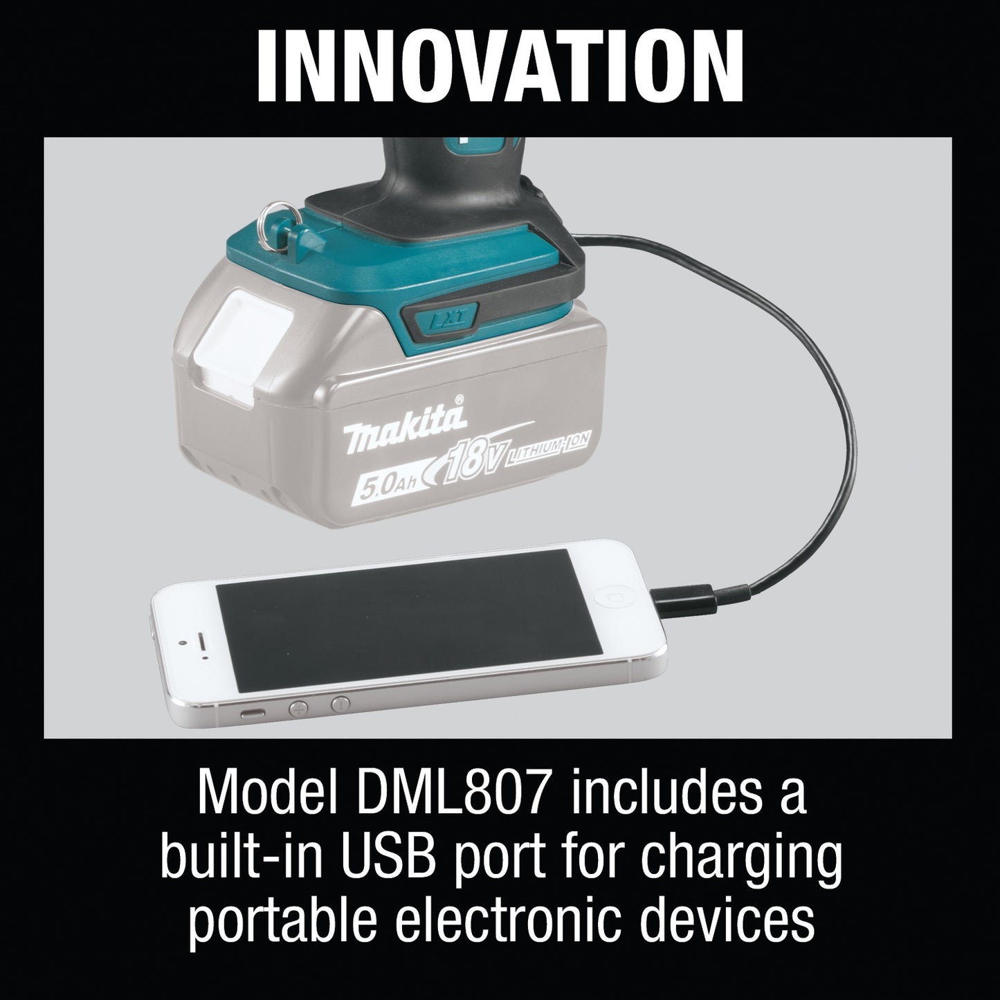 Makita DML807 18V LXT® Lithium‑Ion Cordless L.E.D. Lantern/Flashlight, Flashlight Only
