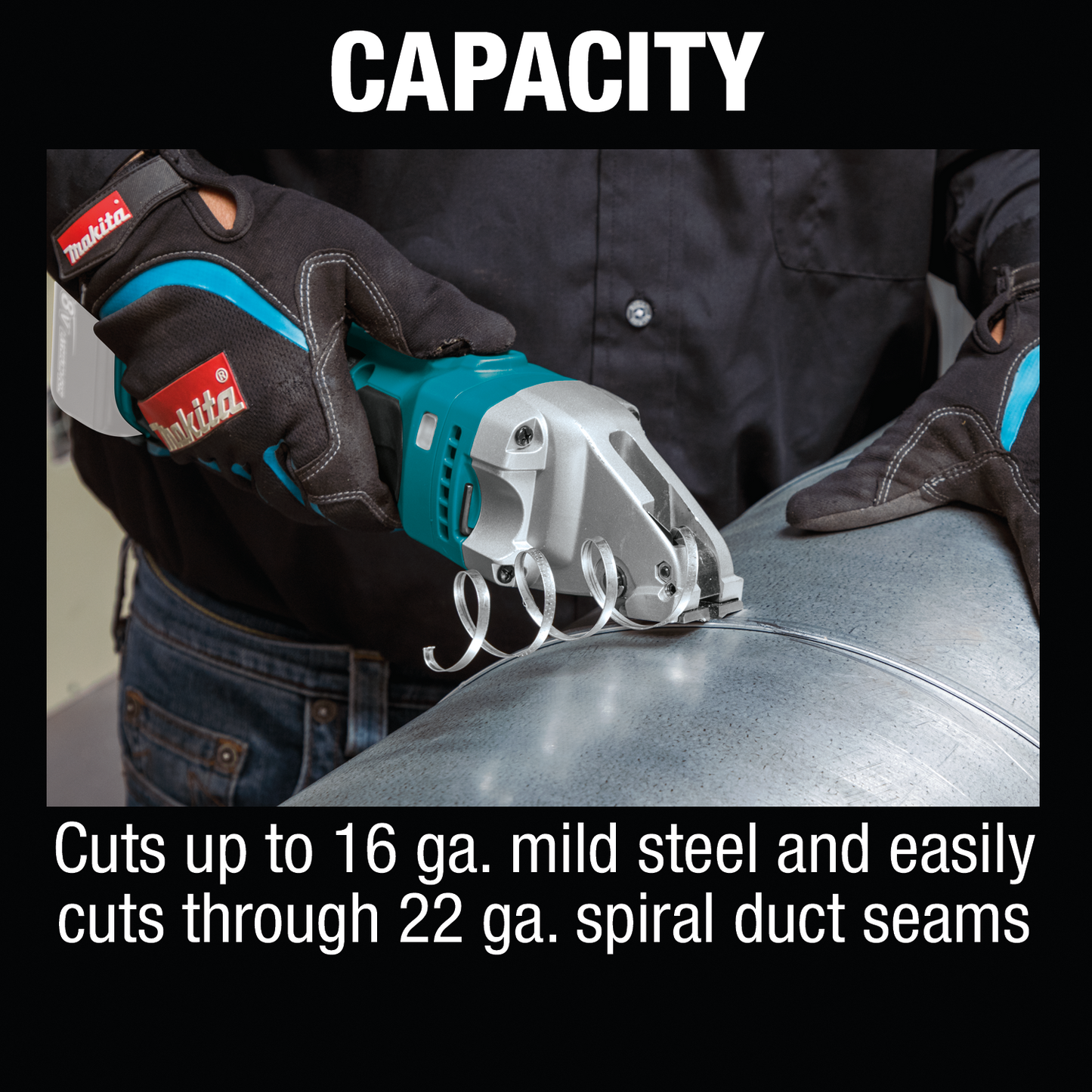 Makita XSJ02Z 18V LXT® Lithium‑Ion Cordless 16 Gauge Compact Straight Shear, Tool Only