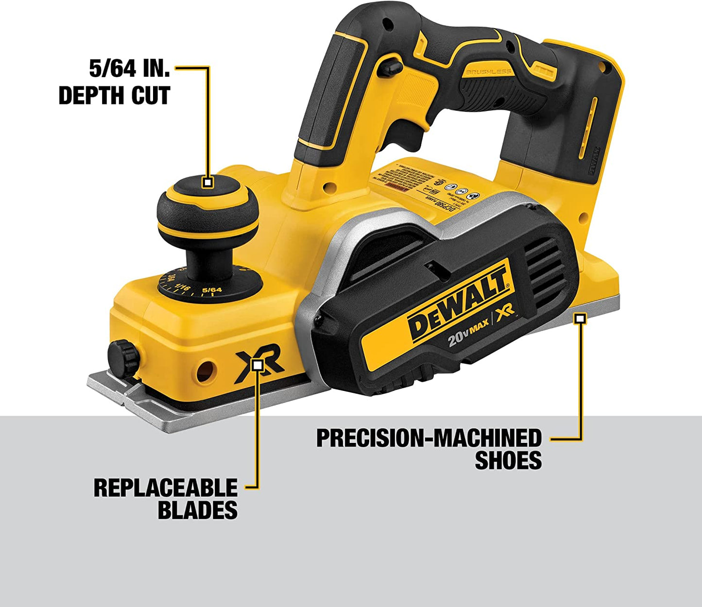 Dewalt DCP580B 20V Max* Xr® Brushless Cordless Planer (Tool Only)