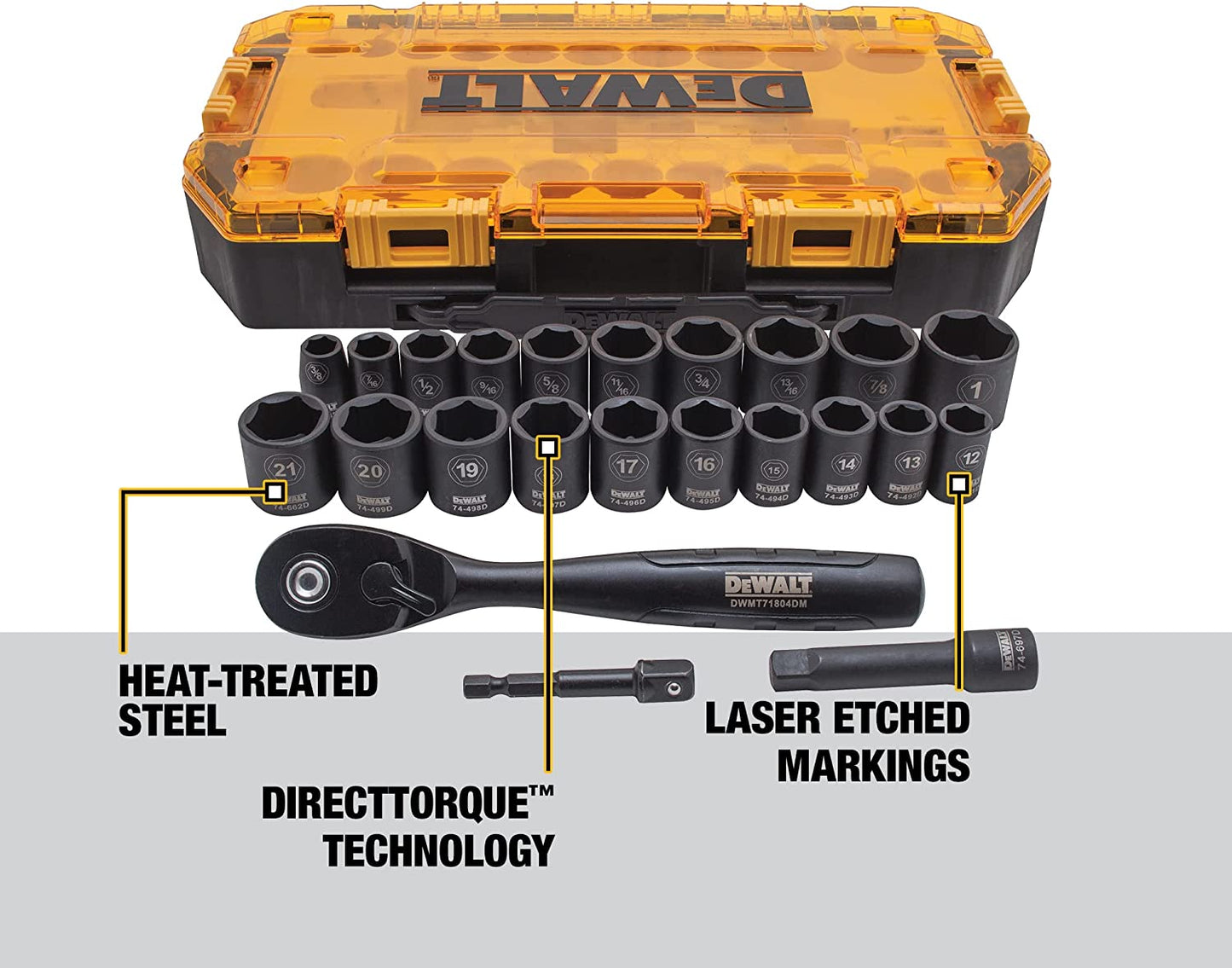 Dewalt DWMT74738 23 Piece 3/8 In. Drive Impact Socket Set