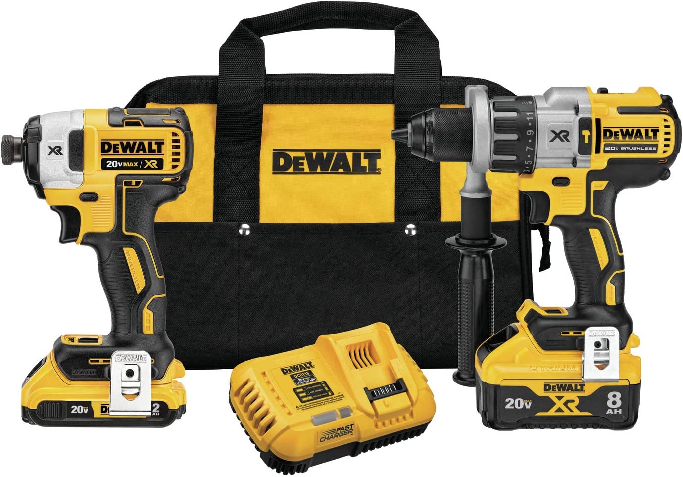 Dewalt DCK299D1W1 20V Max* Xr® Hammer Drill/Driver With Power Detect Tool Technology & Impact Driver Kit