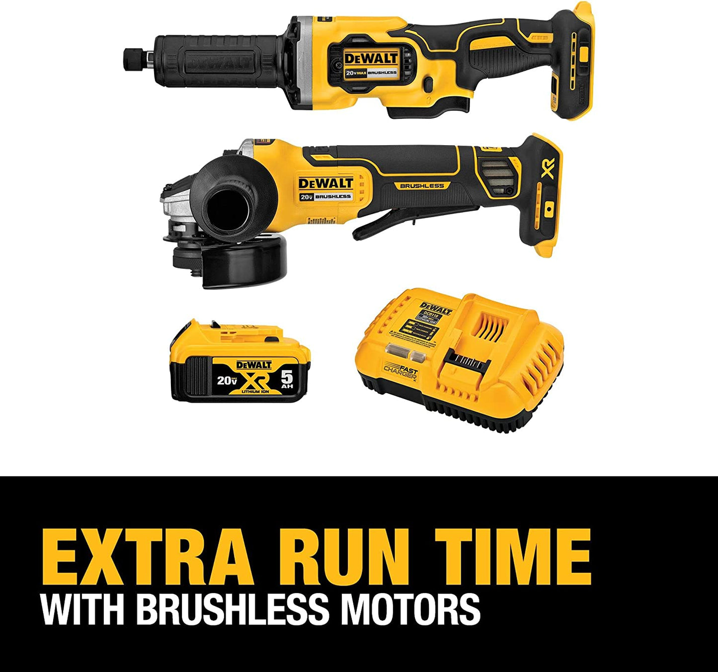 Dewalt DCK203P1 20V Max* Xr® Brushless Cordless 2-Tool Grinder Kit