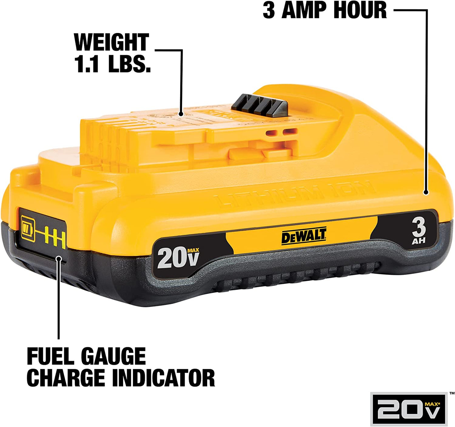 Dewalt DCB230-2 20V Max* Compact 3Ah Battery 2-Pack